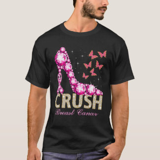 Camiseta Concienciación sobre el cáncer de mama machacado S