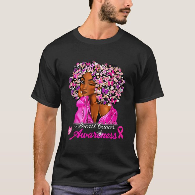 Camiseta Concienciación sobre el cáncer de mama Mujeres afr (Anverso)