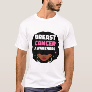 Camiseta Concienciación sobre el cáncer de mama Mujeres afr