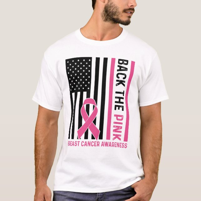 Camiseta Concienciación sobre el cáncer de mama rosa (Anverso)