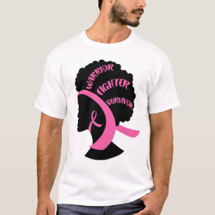 Camiseta Concienciación sobre el cáncer de mama rosado en Á