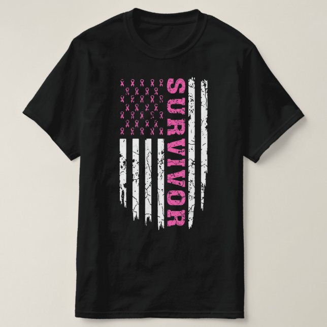 Camiseta Concienciación sobre el cáncer de mama Sobrevivien (Diseño del anverso)