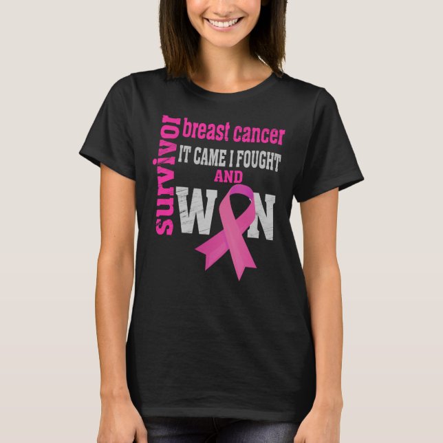 Camiseta Concienciación sobre el cáncer de mama, vino que l (Anverso)