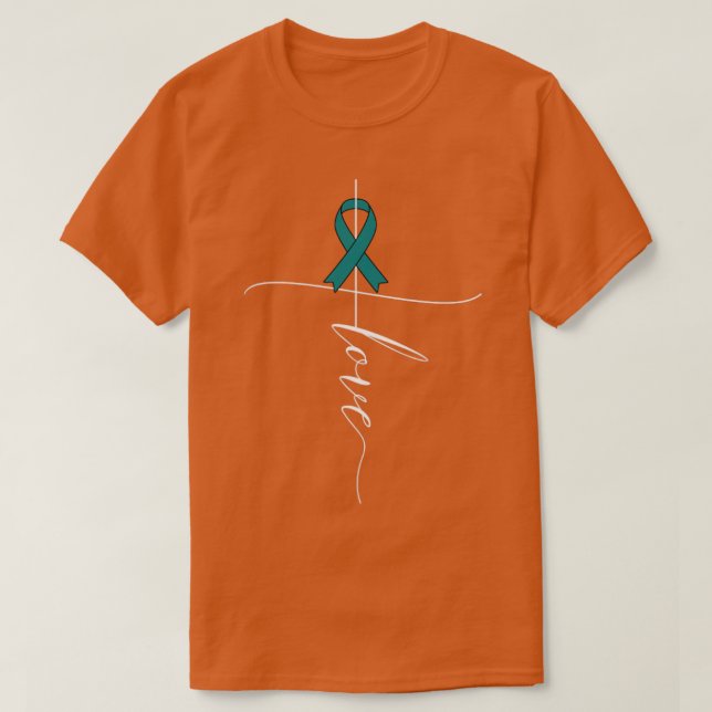 Camiseta Concienciación sobre el cáncer de ovario Amor Rega (Diseño del anverso)