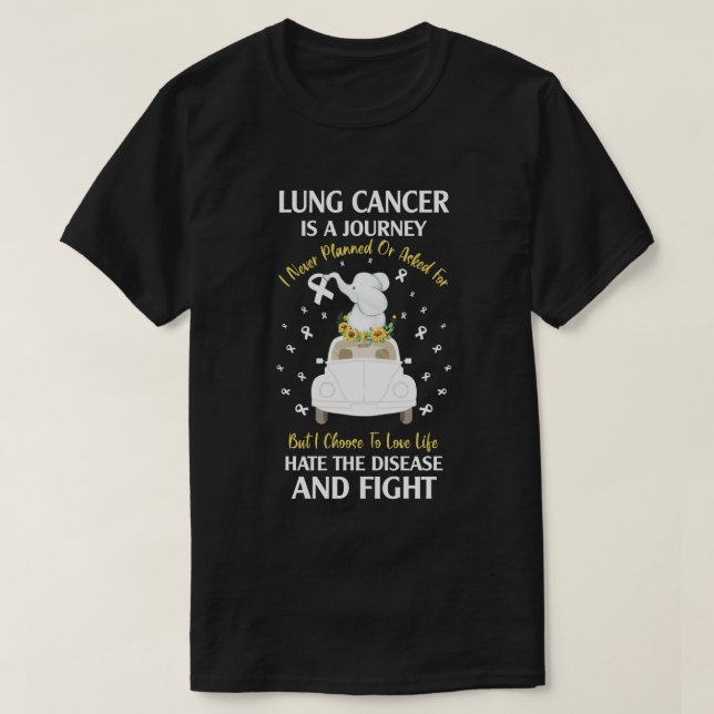 Camiseta Concienciación sobre el cáncer de pulmón es un via (Diseño del anverso)