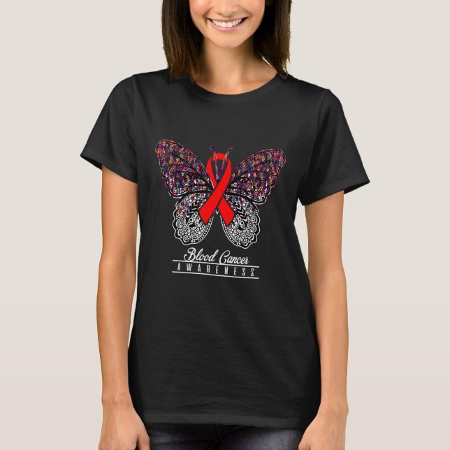 Camiseta Concienciación sobre el cáncer de sangre Butterfly (Anverso)