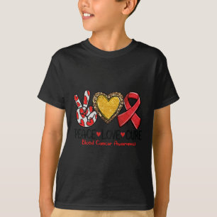 Camiseta Concienciación sobre el cáncer de sangre Paz Cure