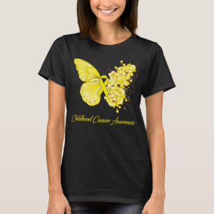 Camiseta Concienciación sobre el cáncer infantil de maripos