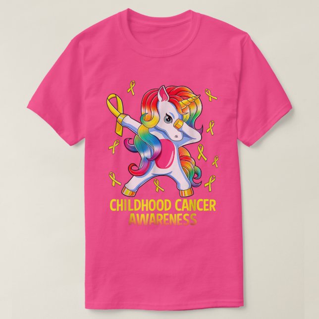 Camiseta Concienciación sobre el cáncer infantil de Unicorn (Diseño del anverso)