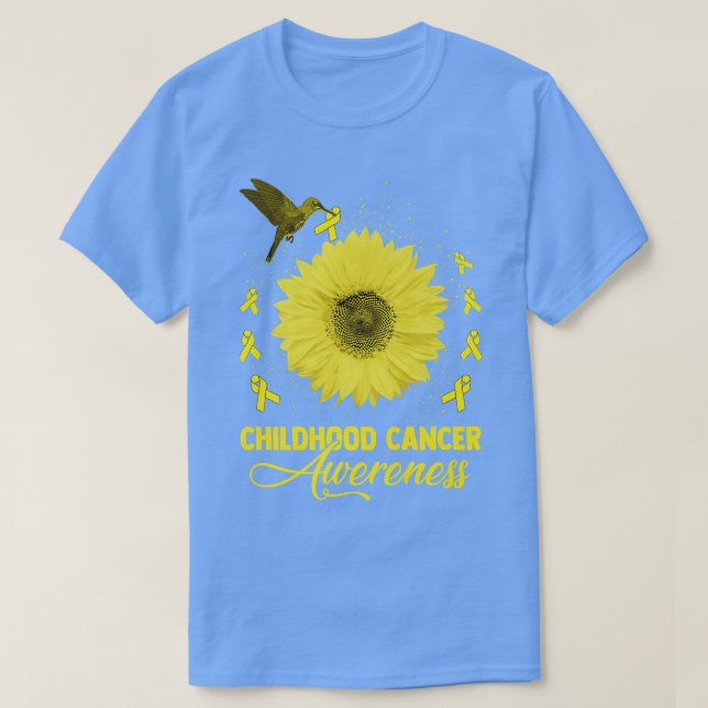 Camiseta Concienciación sobre el cáncer infantil Hummingbir (Diseño del anverso)
