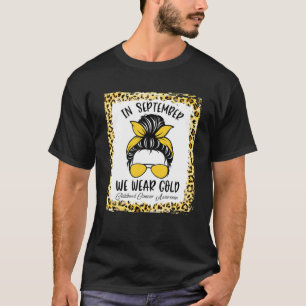 Camiseta Concienciación sobre el cáncer infantil leopardo e