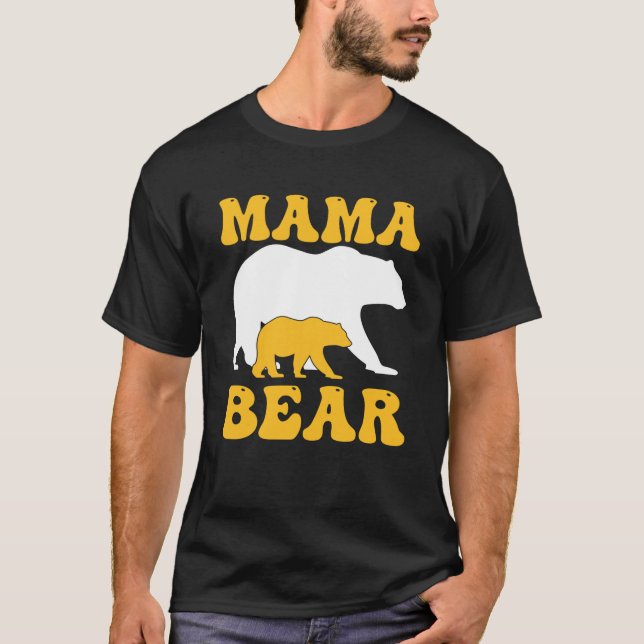 Camiseta Concienciación sobre el cáncer infantil Mama Bear (Anverso)