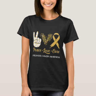 Camiseta Concienciación sobre el cáncer infantil Paz Amor C