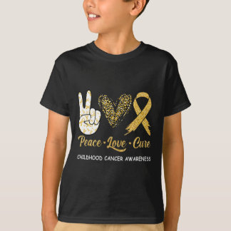 Camiseta Concienciación sobre el cáncer infantil Paz Amor C