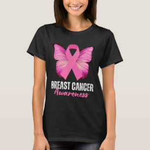 Camiseta Concienciación sobre el cáncer Mariposa de cinta r
