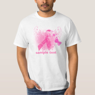 Camiseta Concienciación sobre el cáncer PixDezines, lazo ro