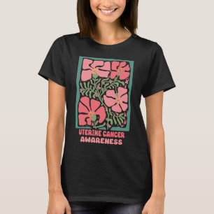 Camiseta Concienciación sobre el cáncer uterino Flor de boh