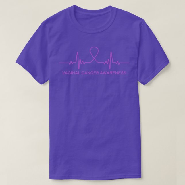 Camiseta Concienciación Sobre El Cáncer Vaginal Latido Card (Diseño del anverso)