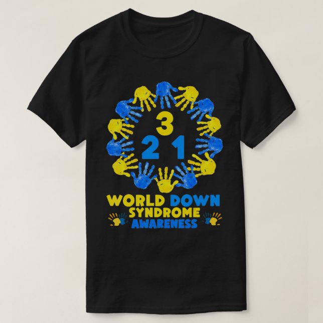 Camiseta Concienciación sobre el Día Mundial del Síndrome d (Diseño del anverso)
