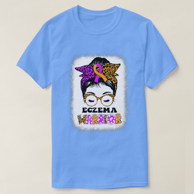 Camiseta Concienciación sobre el eczema Desordenado Bun Lav (Diseño del anverso)