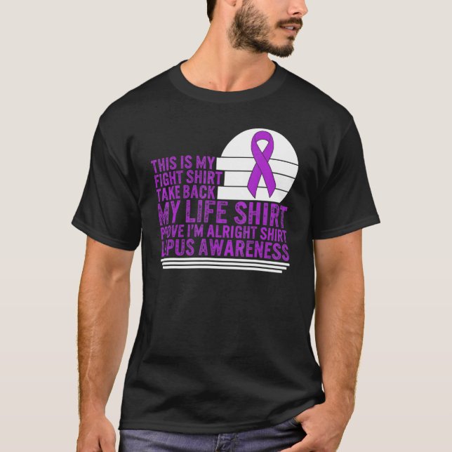Camiseta Concienciación sobre el Lupus Esta Mi Pelea Cinta  (Anverso)