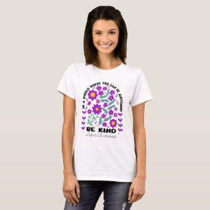 Camiseta Concienciación sobre el lupus floral de Boho