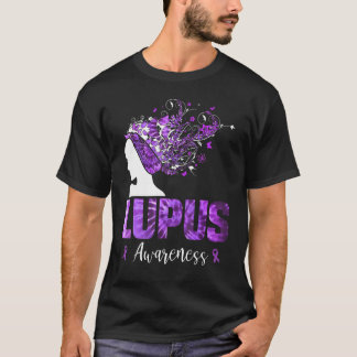 Camiseta Concienciación sobre el lupus púrpura mujer Tie Dy