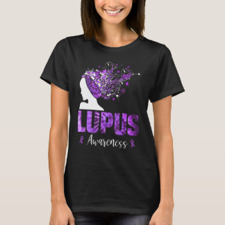 Camiseta Concienciación sobre el lupus púrpura mujer Tie Dy