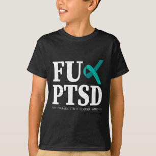 Camiseta Concienciación sobre el Ptsd de Cinta verde azulad