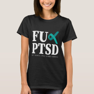 Camiseta Concienciación sobre el Ptsd de Cinta verde azulad