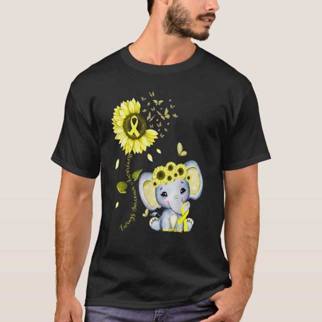 Camiseta Concienciación sobre el sarcoma de Ewing Amarillo  (Anverso)