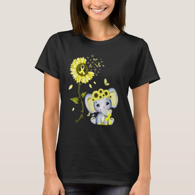 Camiseta Concienciación sobre el sarcoma de Ewing Amarillo  (Anverso)
