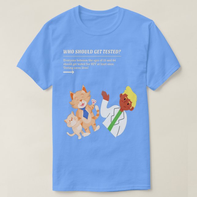Camiseta Concienciación sobre el SIDA en el Día Mundial de  (Diseño del anverso)