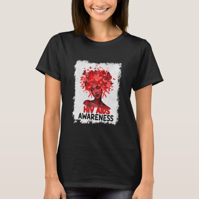 Camiseta Concienciación sobre el Sida Meses de Cinta Roja s (Anverso)