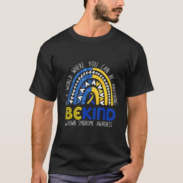 Camiseta Concienciación sobre el síndrome de Be Kind Down A (Anverso)