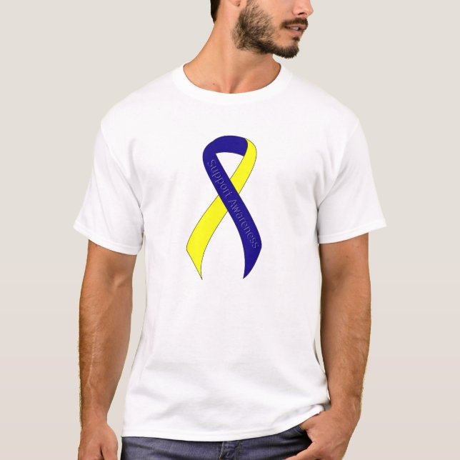 Camiseta Concienciación sobre el soporte de cinta azul y am (Anverso)