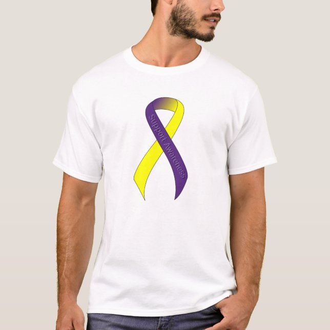 Camiseta Concienciación sobre el soporte de cinta morada y  (Anverso)