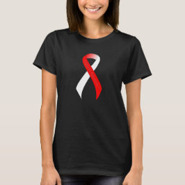Camiseta Concienciación sobre el soporte de cinta roja y bl