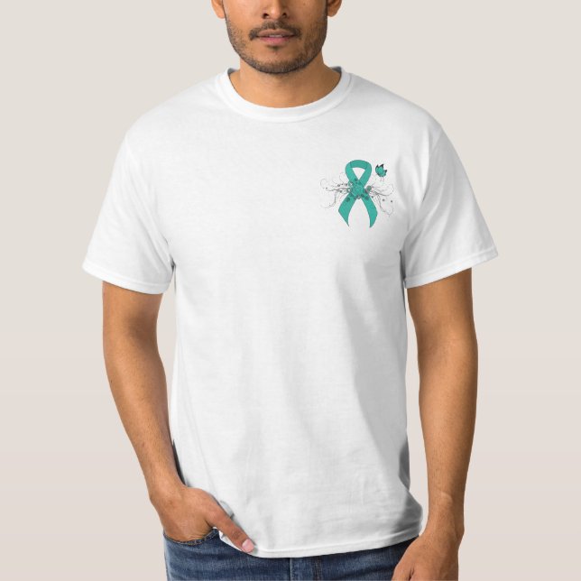 Camiseta Concienciación sobre el soporte de cinta verde azu (Anverso)