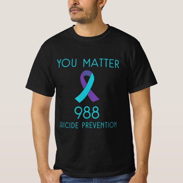 Camiseta Concienciación sobre el suicidio - 988 - Prevenció (Anverso)