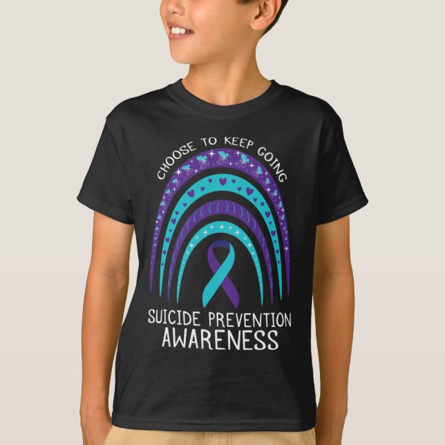 Camiseta Concienciación sobre el suicidio en el arcoiris en (Anverso)