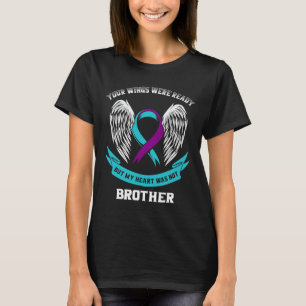 Camiseta Concienciación sobre el suicidio morado verde azul