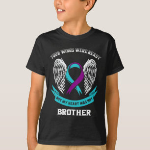 Camiseta Concienciación sobre el suicidio morado verde azul