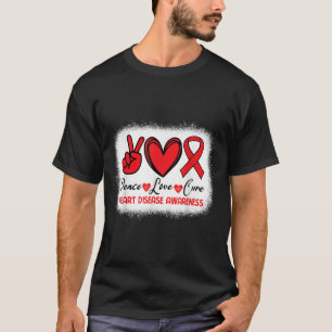 Camiseta Concienciación sobre enfermedades cardíacas Paz Cu