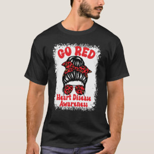 Camiseta Concienciación sobre enfermedades del corazón rojo