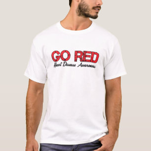 Camiseta Concienciación sobre enfermedades del corazón rojo