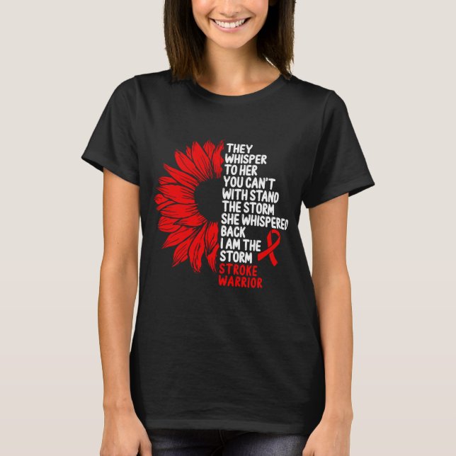 Camiseta Concienciación sobre la cinta roja de la tormenta (Anverso)