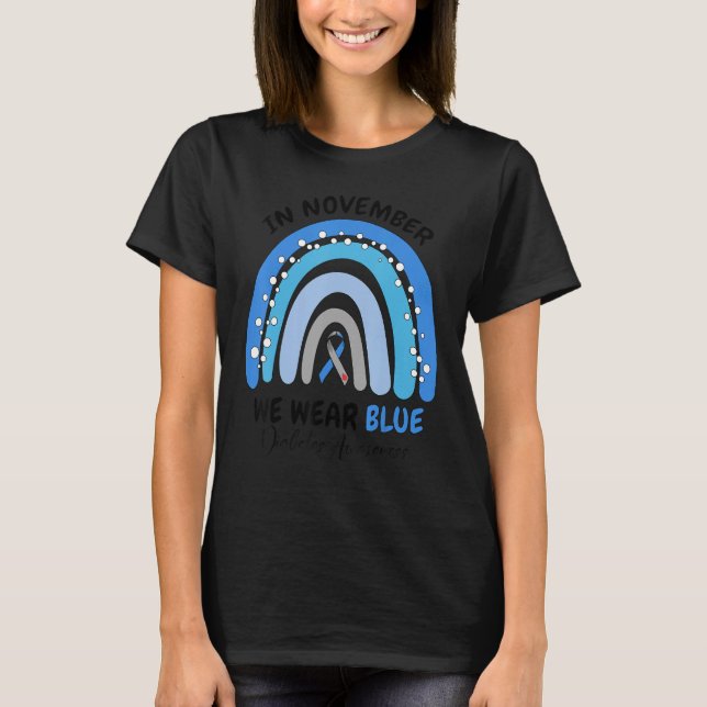 Camiseta Concienciación sobre la diabetes en la cinta de ar (Anverso)