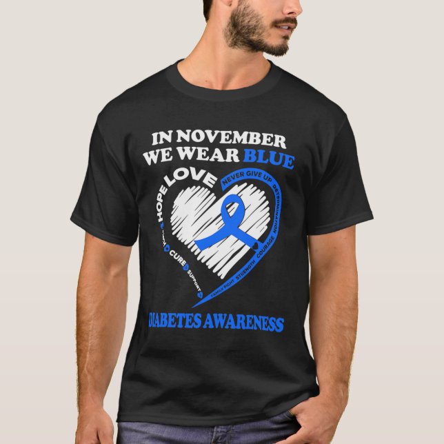 Camiseta Concienciación sobre la diabetes En Noviembre Usam (Anverso)