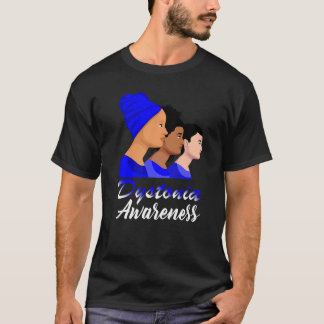Camiseta Concienciación sobre la Distonía Mujeres Apoyo azu